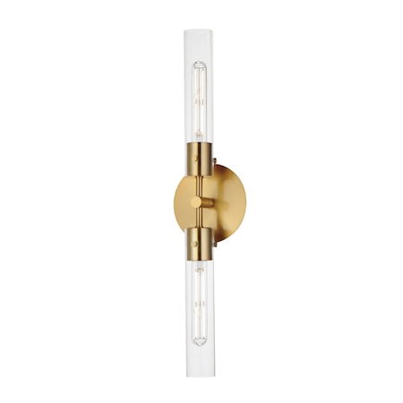 Maxim Lighting Equilibrium 2-Light LED Wall Sconce 26370CLNAB